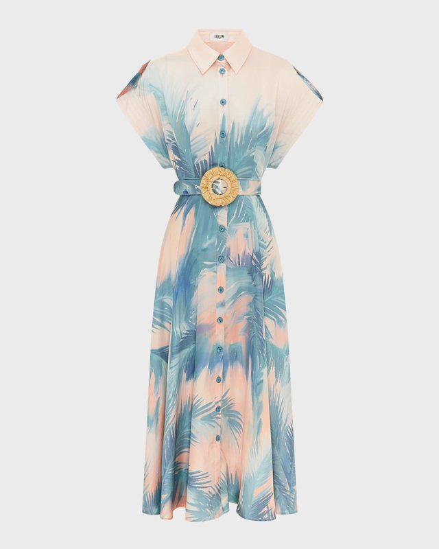 Anita Pocket Belted Midi Shirt Dress
